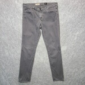 AG Adriano Goldschmied The Stilt Cigarette‎ Leg Jeans Womens 32x29 Gray Skinny
